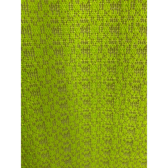 J Crew Women's Neon Yellow Green and Gray Dress - Picture 4 of 10